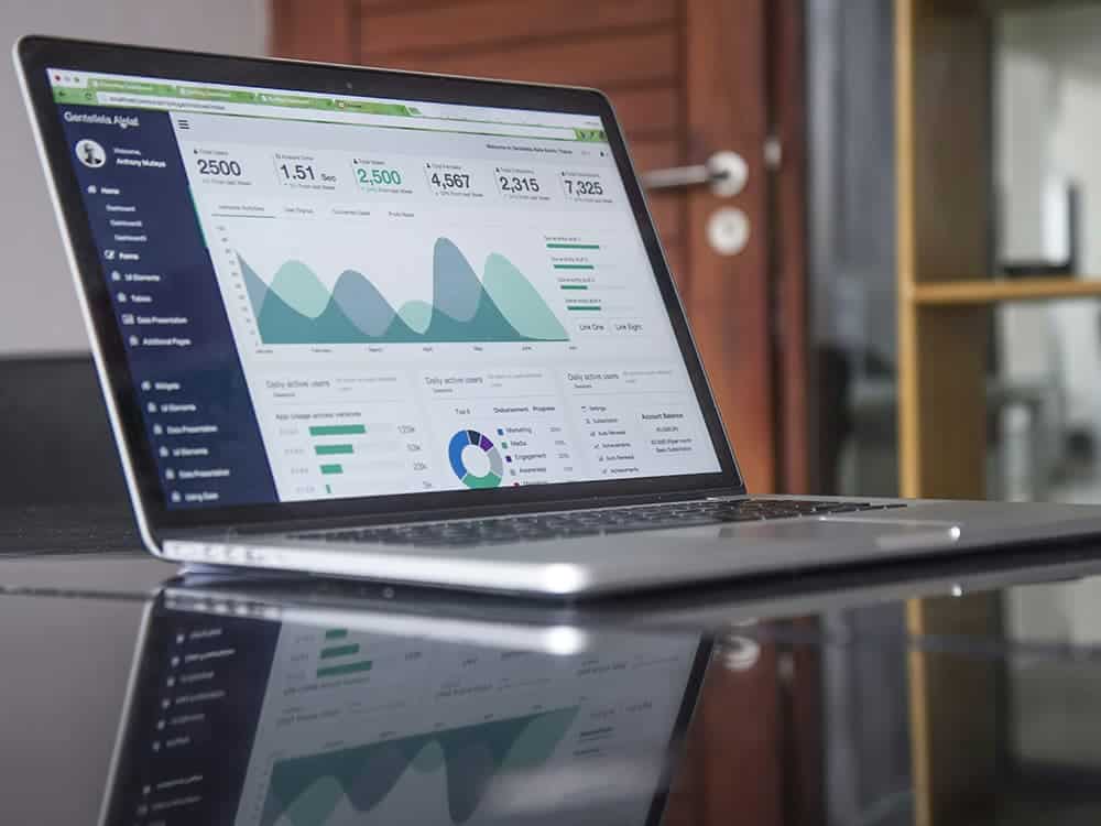 Analytics dashboard displaying key business metrics and data visualization tools.