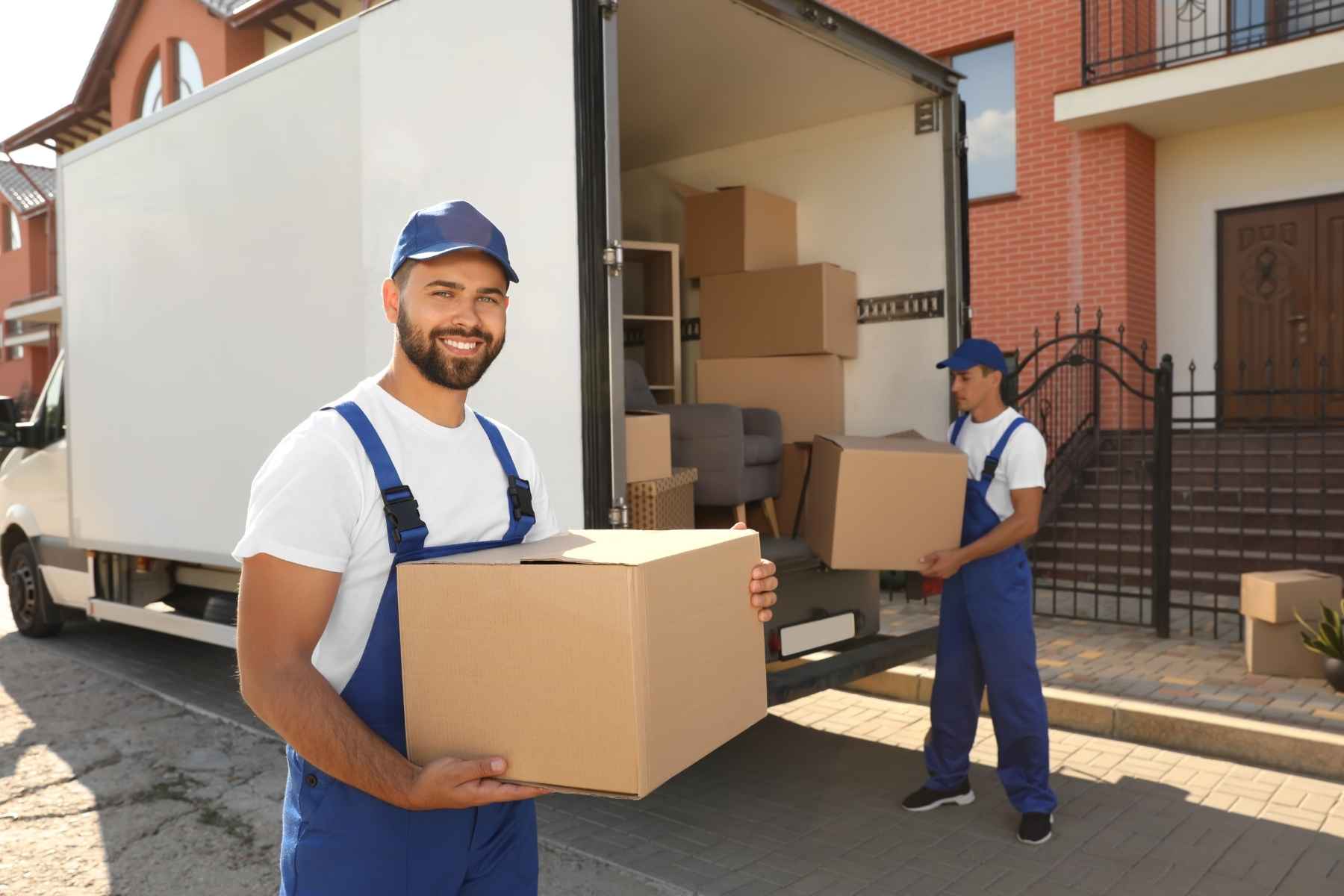 team of movers loading a truck