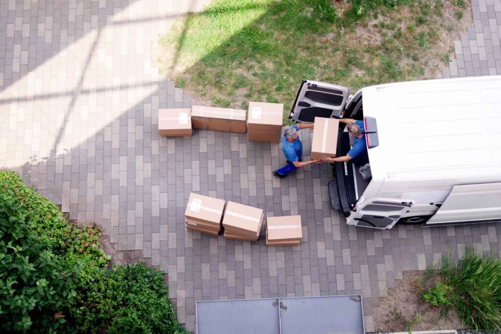 movers loading a van